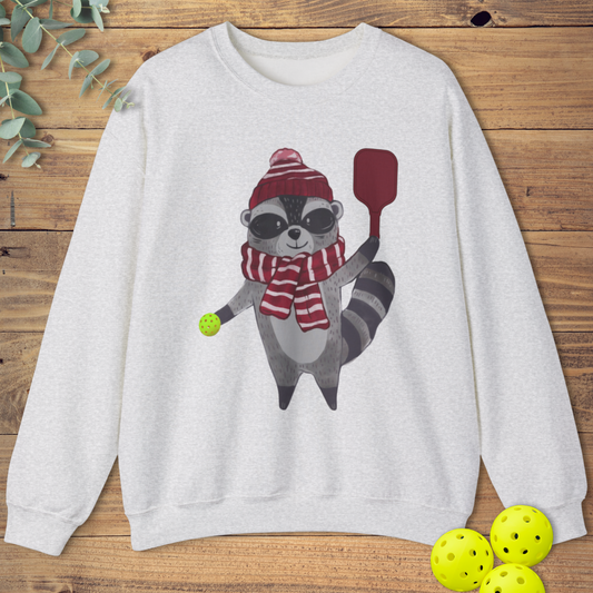 Happy Pickleball Racoon Sweatshirt