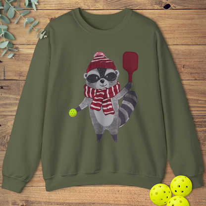 Happy Pickleball Racoon Sweatshirt