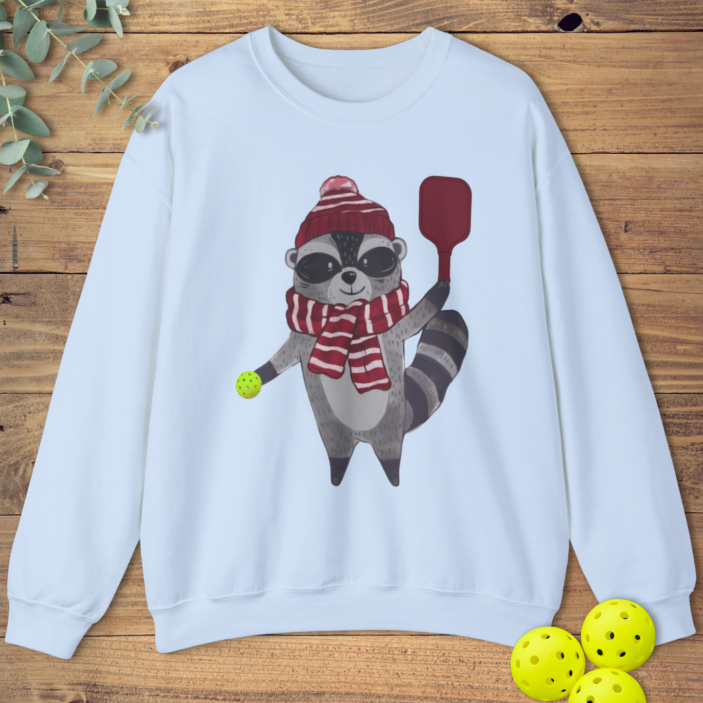 Happy Pickleball Racoon Sweatshirt