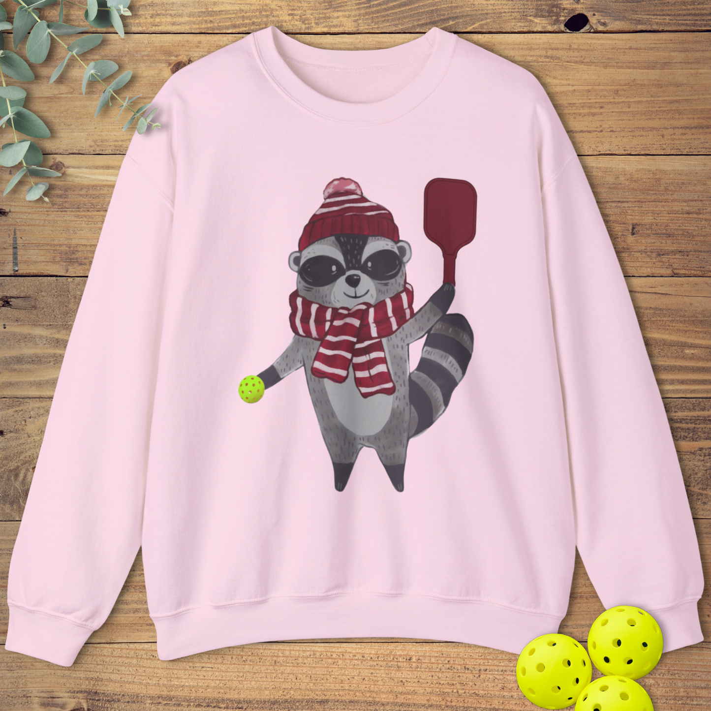 Happy Pickleball Racoon Sweatshirt