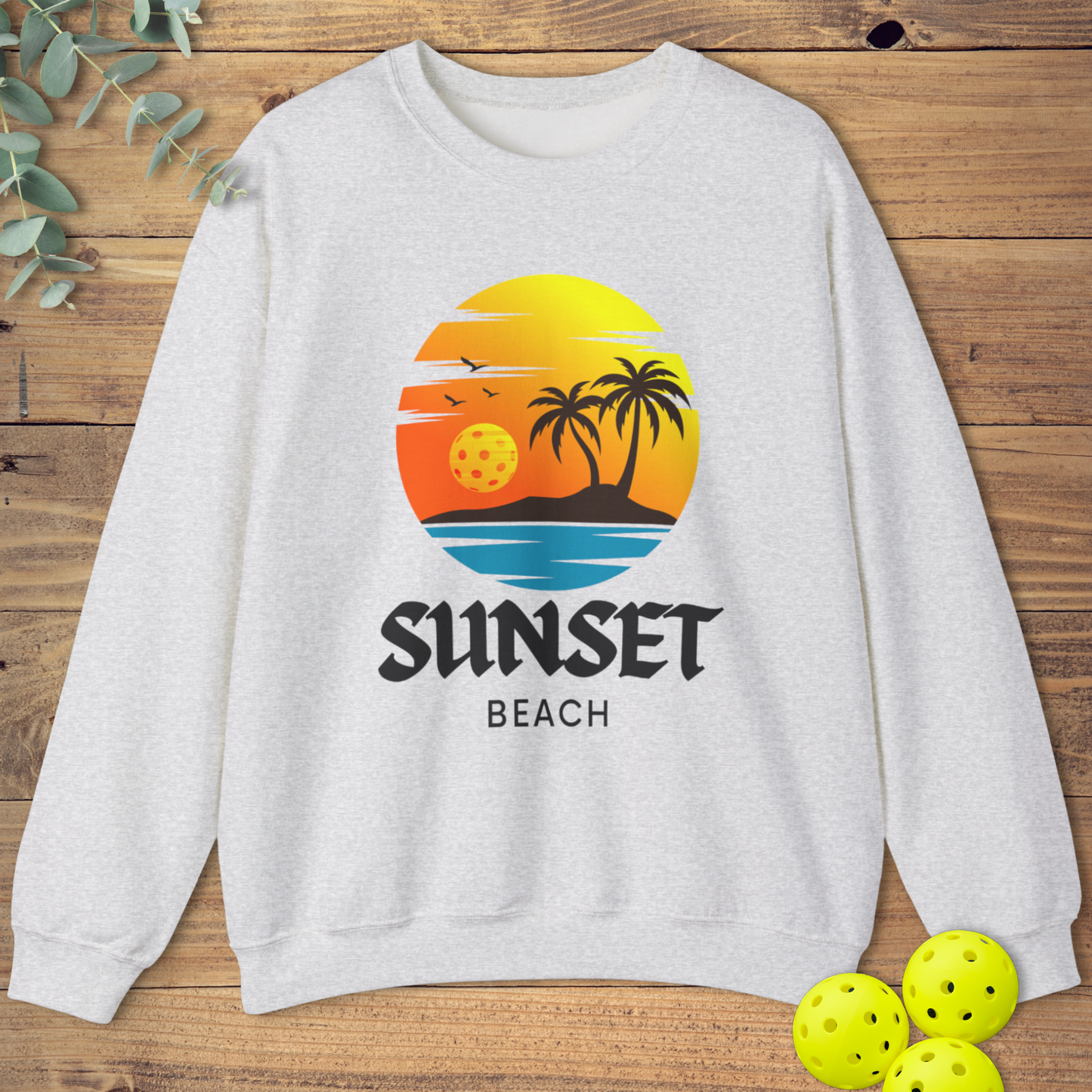 Pickleball Sunset Beach Sweatshirt
