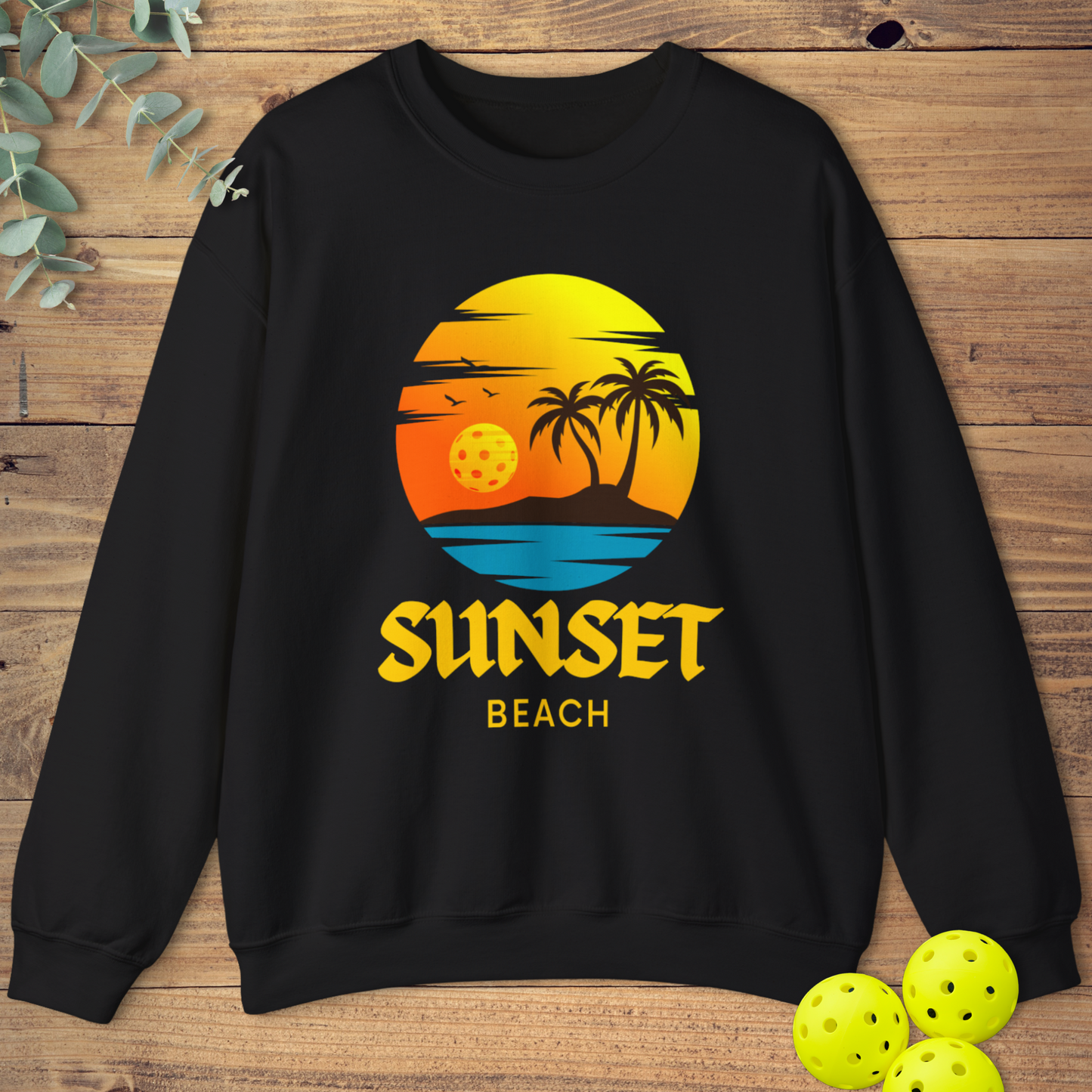 Pickleball Sunset Beach Sweatshirt