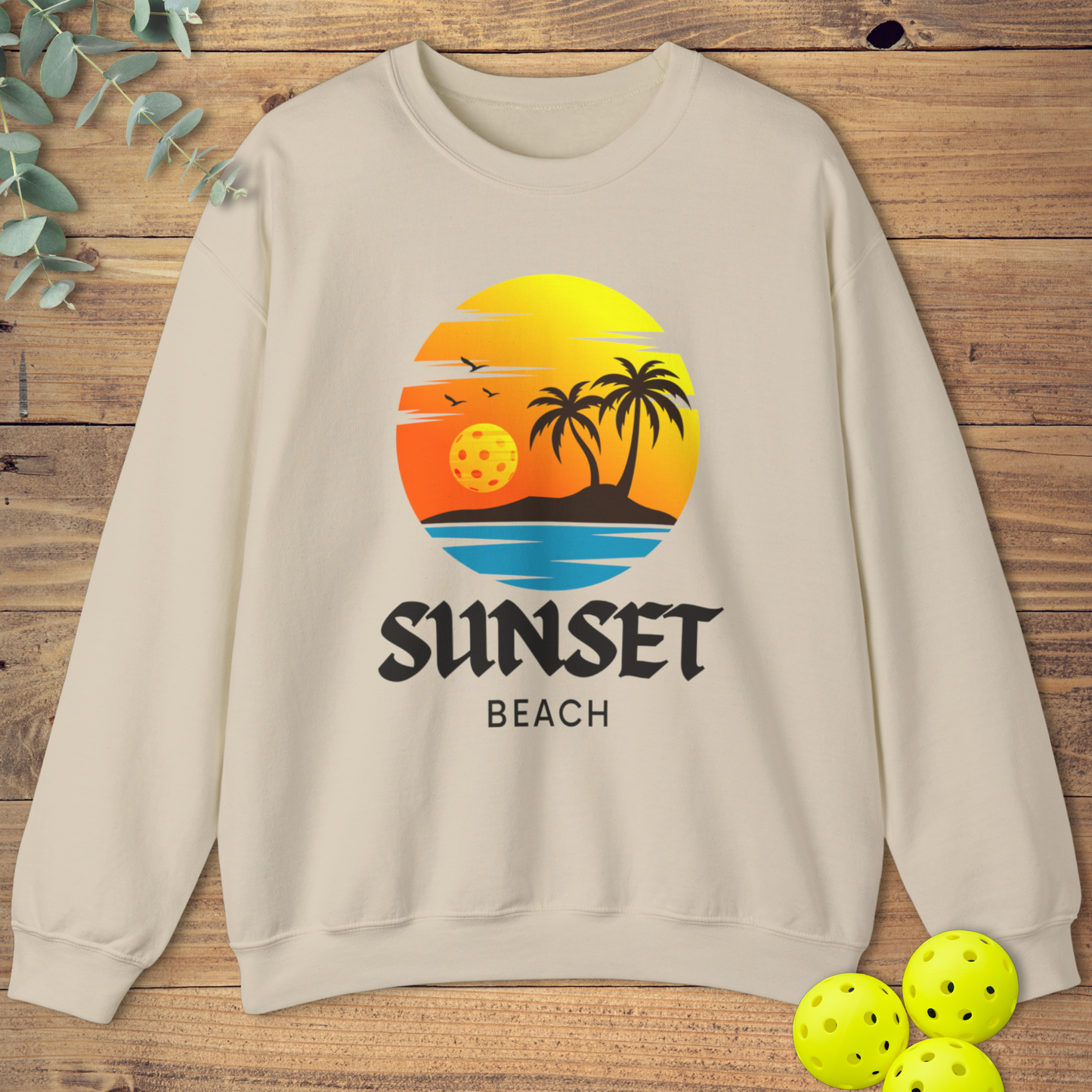 Pickleball Sunset Beach Sweatshirt