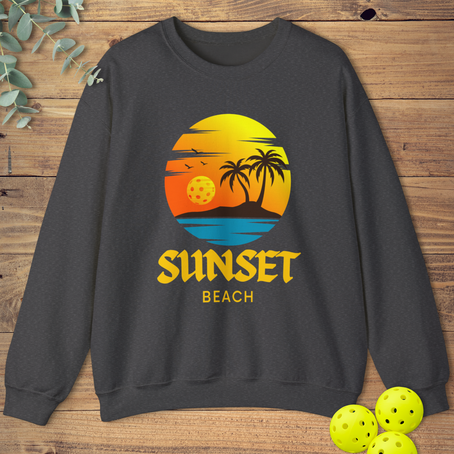 Pickleball Sunset Beach Sweatshirt
