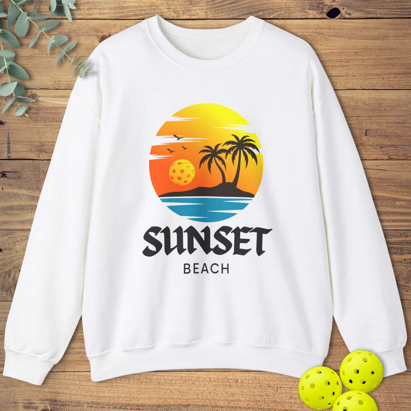 Pickleball Sunset Beach Sweatshirt