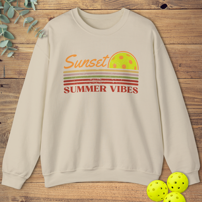 Sunset Summer Vibes Pickleball Sweatshirt