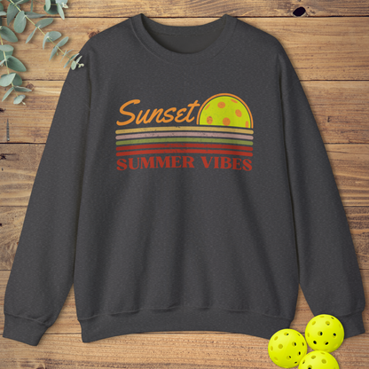 Sunset Summer Vibes Pickleball Sweatshirt