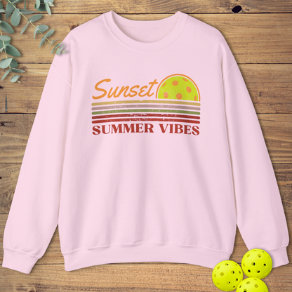 Sunset Summer Vibes Pickleball Sweatshirt