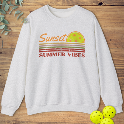 Sunset Summer Vibes Pickleball Sweatshirt