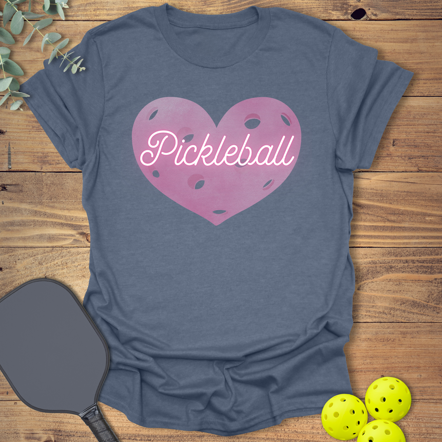 Pink Heart Pickleball T-Shirt