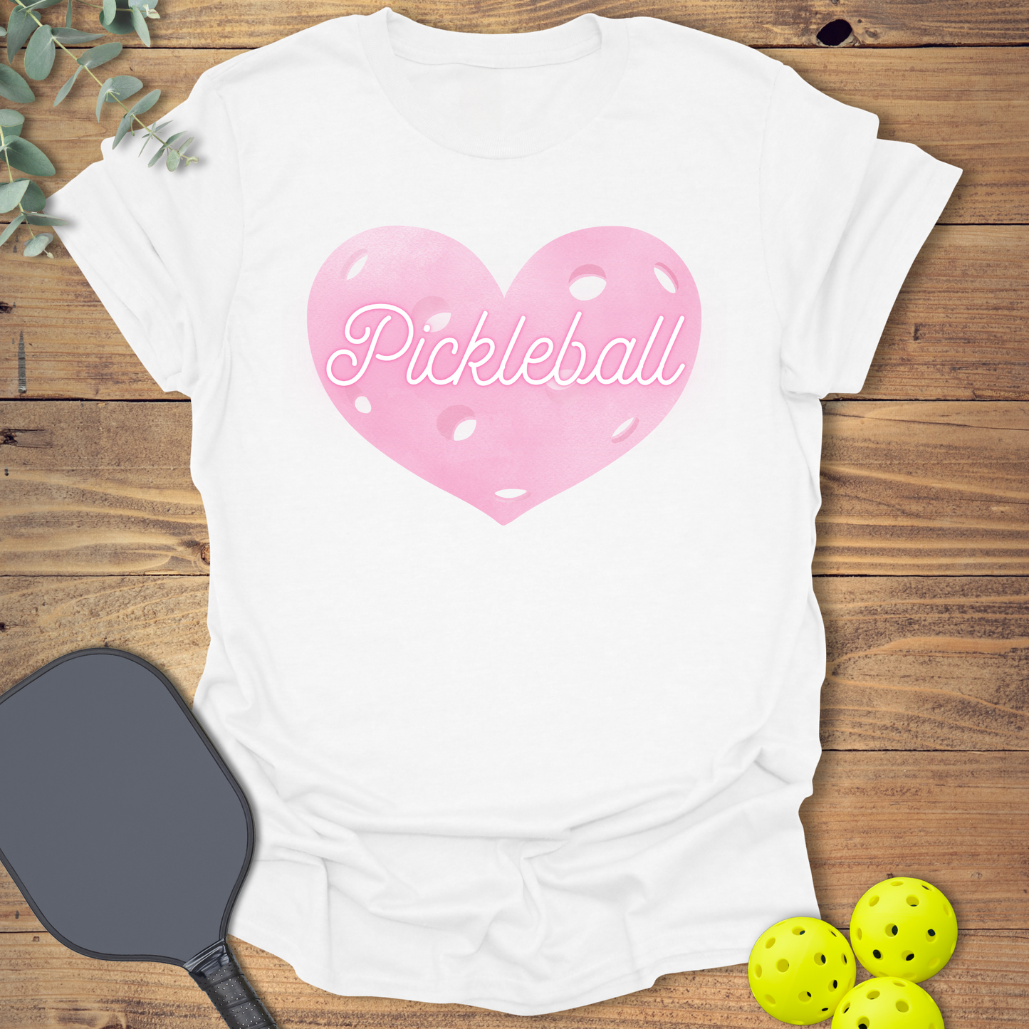 Pink Heart Pickleball T-Shirt