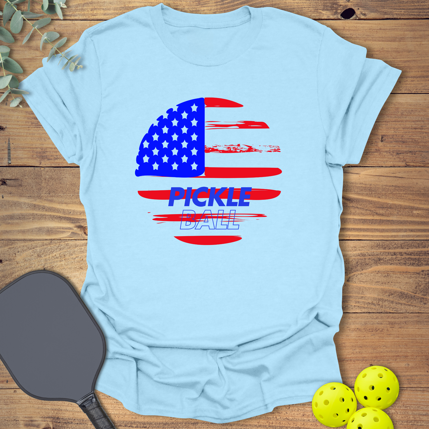 American Flag Pickleball T-Shirt