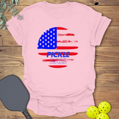 American Flag Pickleball T-Shirt