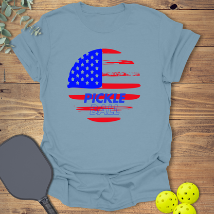 American Flag Pickleball T-Shirt