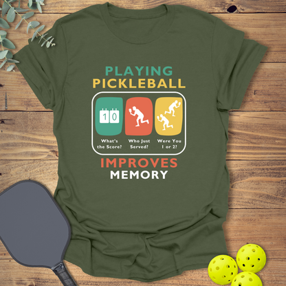Playing Improves Memory Pickleball T-Shirt