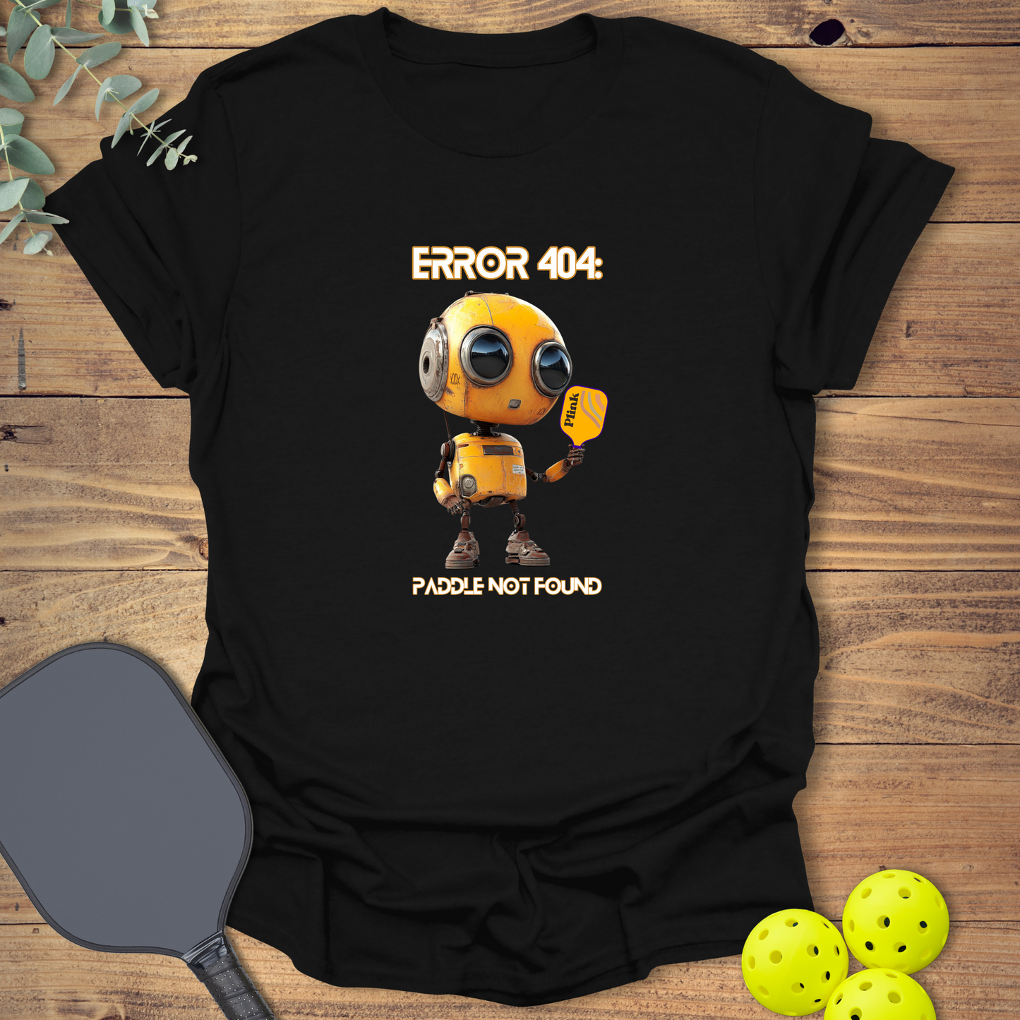 Cute Robot Pickleball T-Shirt