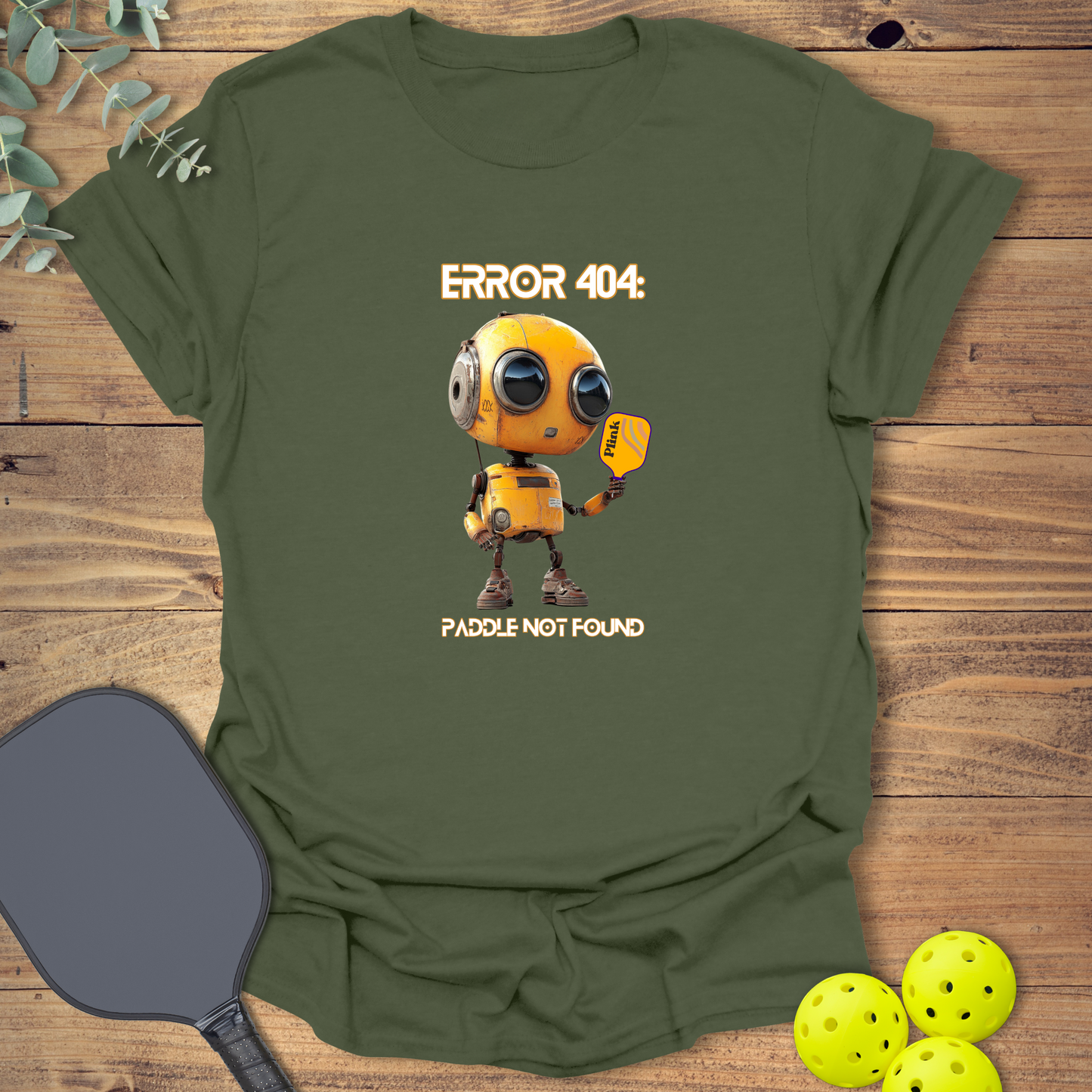 Cute Robot Pickleball T-Shirt
