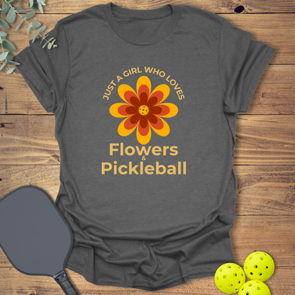 Flowers & Pickleball T-Shirt