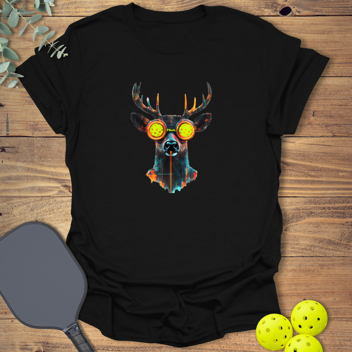 Cyberpunk Deer Pickleball T-Shirt