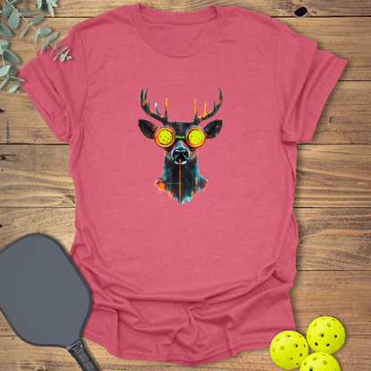 Cyberpunk Deer Pickleball T-Shirt