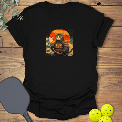 Samurai Cat Plink Pickleball T-Shirt