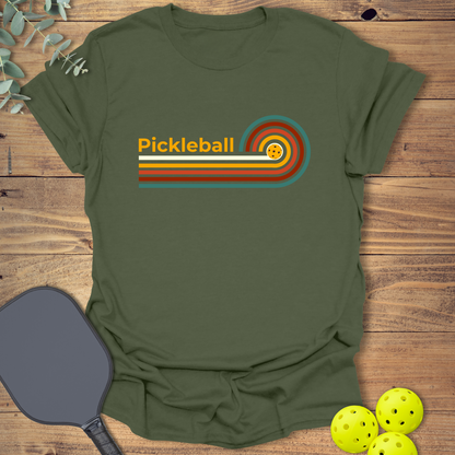 Retro Swirl Pickleball T-Shirt