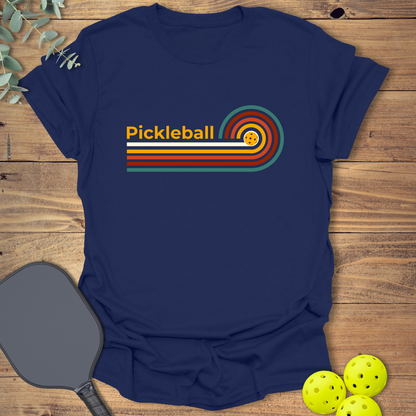 Retro Swirl Pickleball T-Shirt