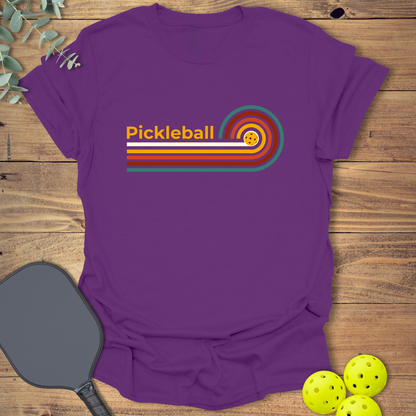 Retro Swirl Pickleball T-Shirt