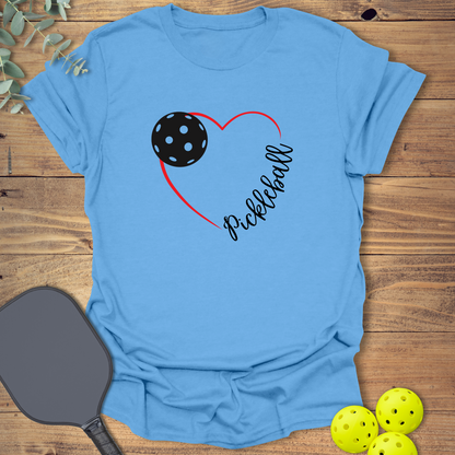 Red Heart Pickleball T-Shirt