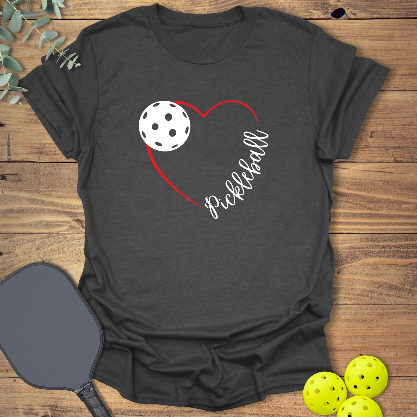 Red Heart Pickleball T-Shirt