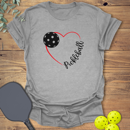 Red Heart Pickleball T-Shirt