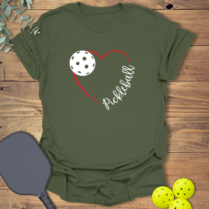 Red Heart Pickleball T-Shirt