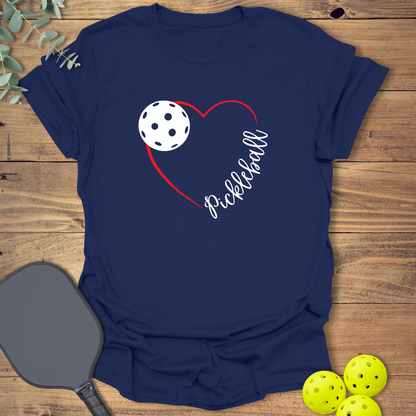 Red Heart Pickleball T-Shirt