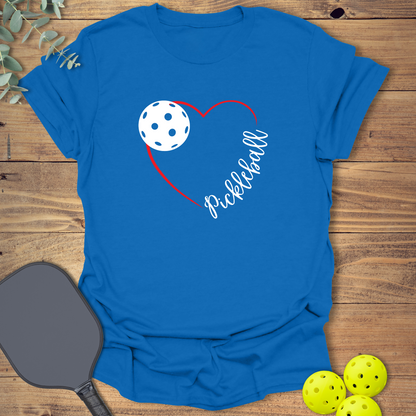 Red Heart Pickleball T-Shirt