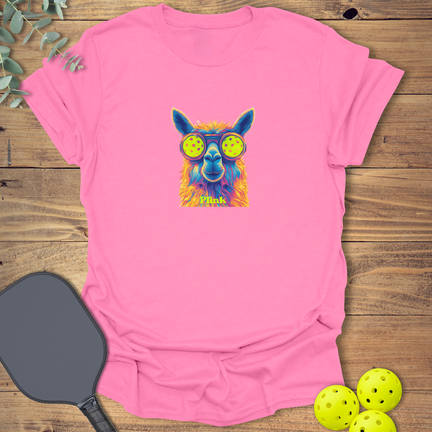 Llama Plink Pickleball T-Shirt
