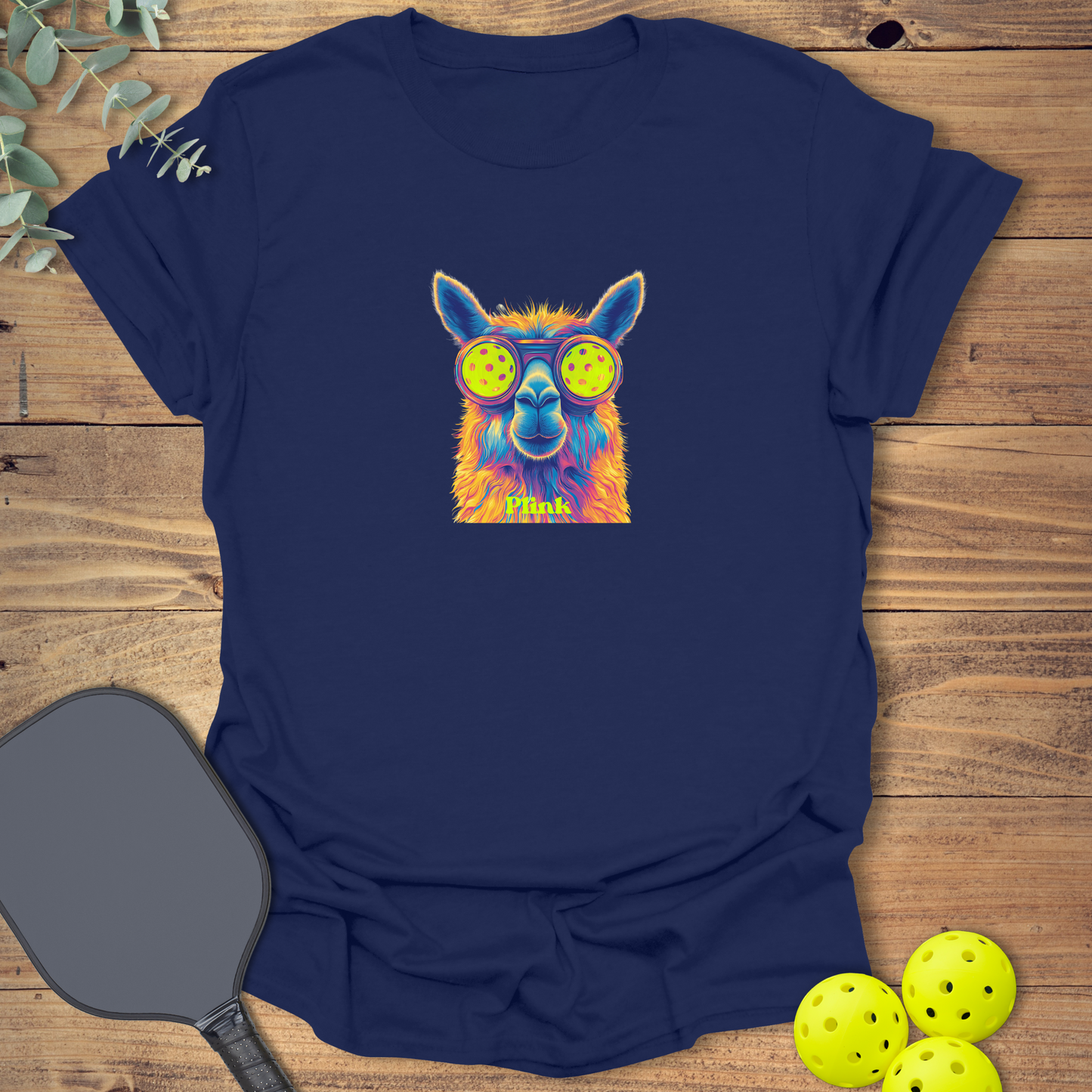 Llama Plink Pickleball T-Shirt