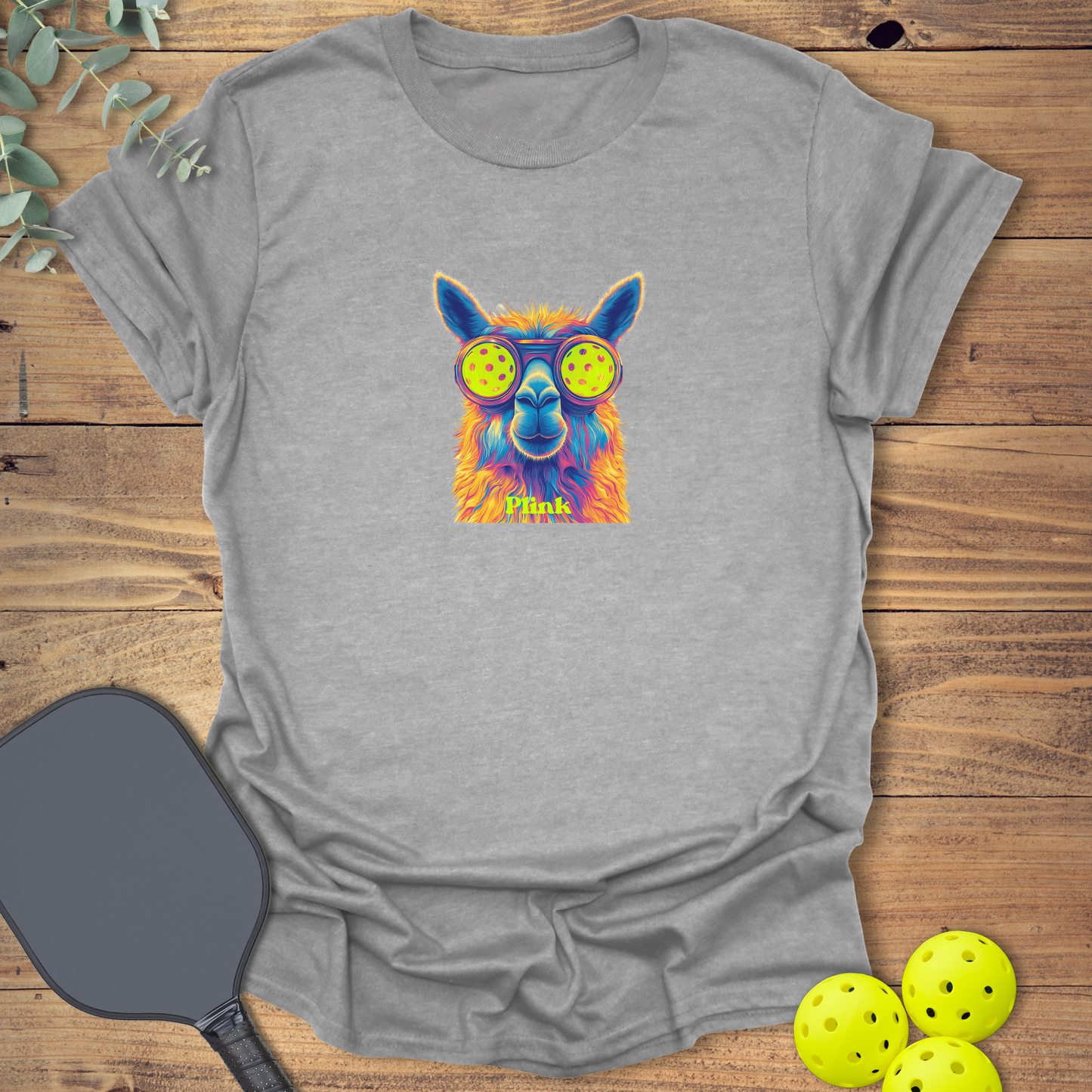 Llama Plink Pickleball T-Shirt