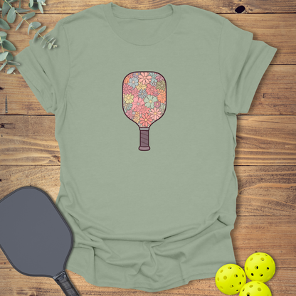 Flower Paddle Pickleball T-Shirt