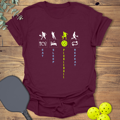 Eat Sleep Pickleball Repeat T-Shirt