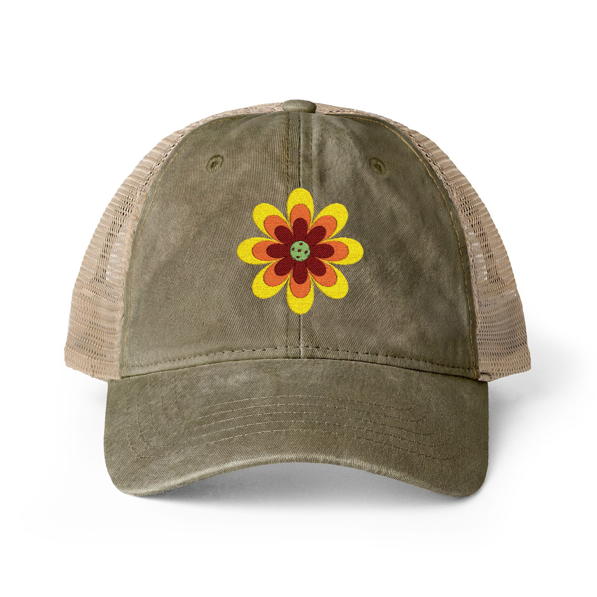 Pickleball Flower Women's Mesh-Back Cap