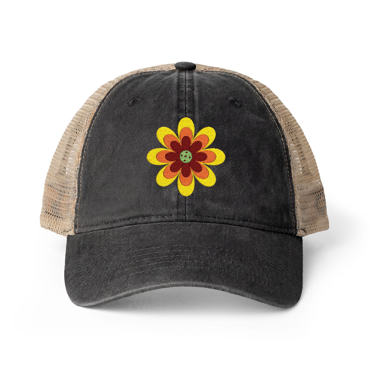 Pickleball Flower Women's Mesh-Back Cap