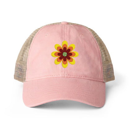 Pickleball Flower Women's Mesh-Back Cap