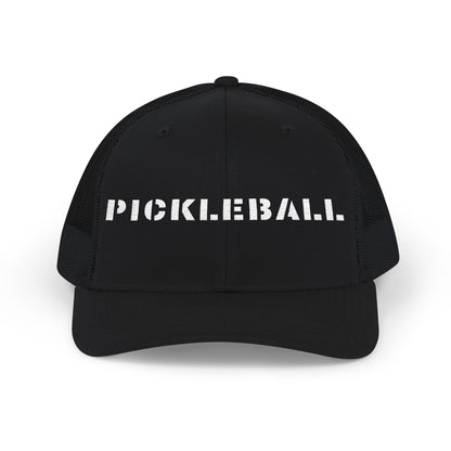 Stencil Pickleball Snapback Trucker Cap