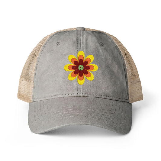 Pickleball Flower Women's Mesh-Back Cap