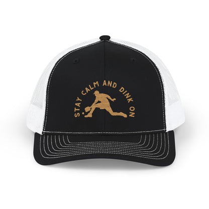 Stay Calm and Dink On Snapback Trucker Cap