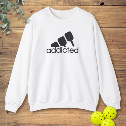 pickleball sweatshirt for a pickleball addict in white