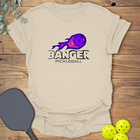 pickleball t-shirt with a banger design in natural