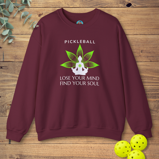 pickleball sweatshirt in maroon