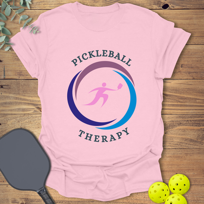 Fun pickleball t-shirt in light pink