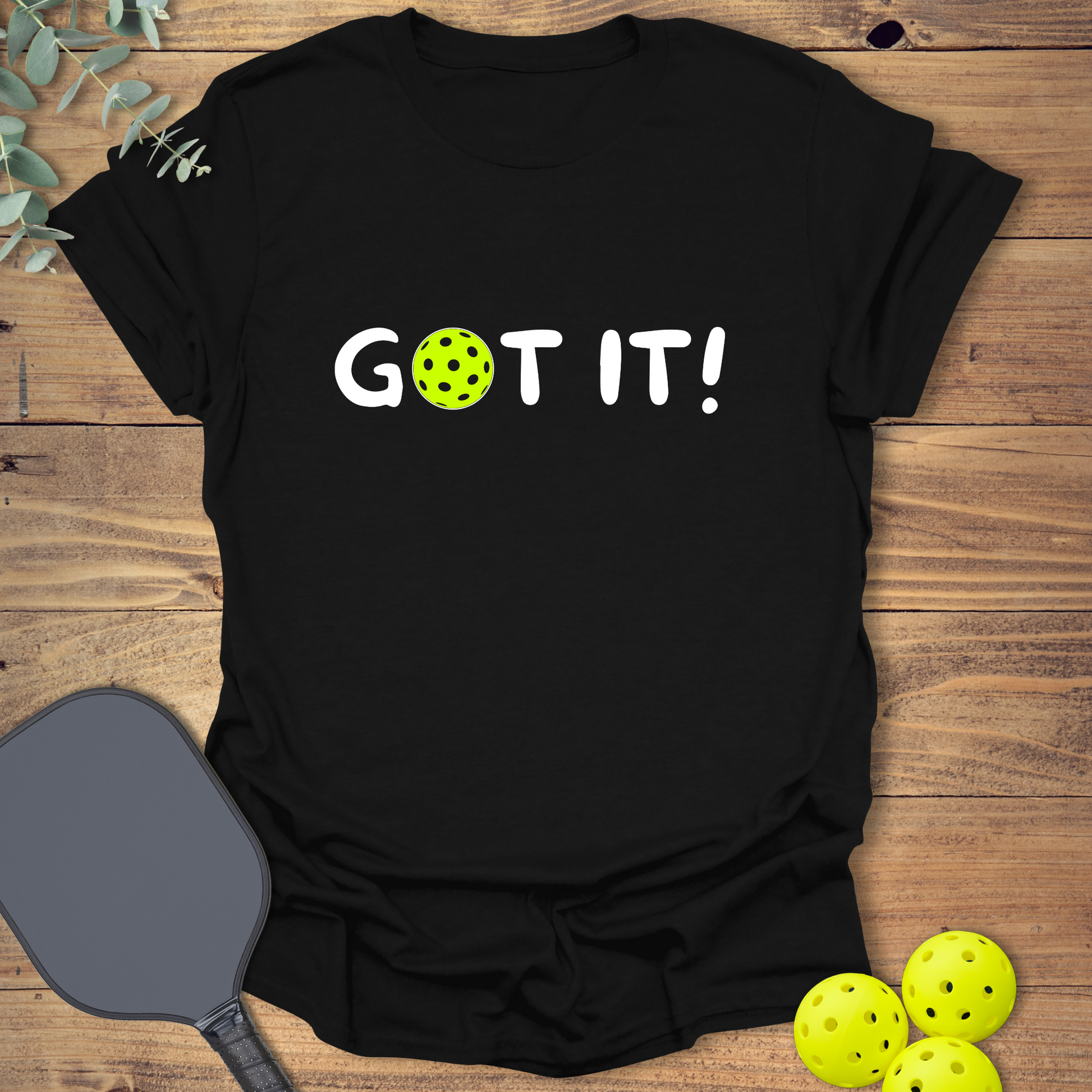 funny pickleball t-shirt in black